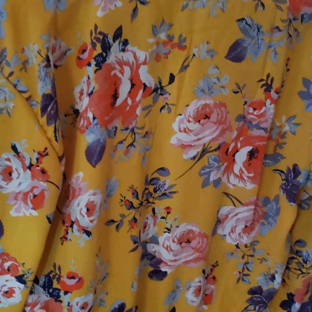 Career blouse yellow/floral